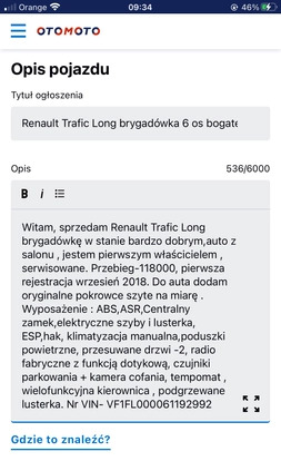 Renault Trafic cena 80900 przebieg: 118000, rok produkcji 2018 z Aleksandrów Kujawski małe 67